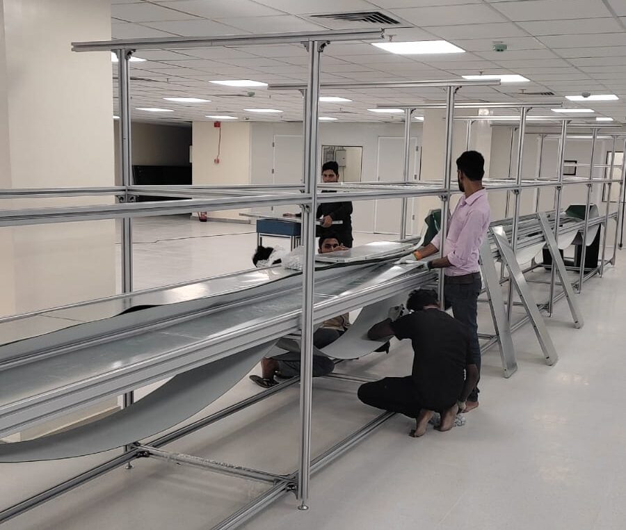 WIPL Belt Conveyor for Efficient Assembly Line Material Handling