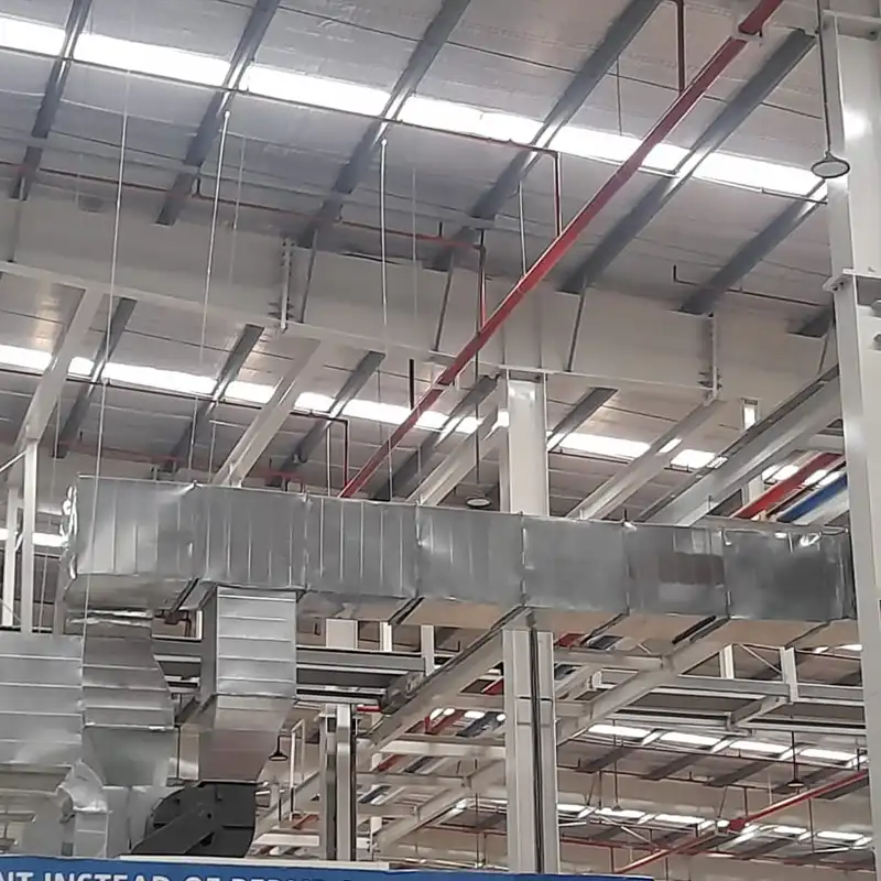 Material selection expertise - Warehouse International crafts industrial exhaust ducts for diverse applications.